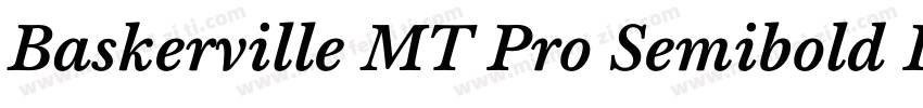Baskerville MT Pro Semibold Italic字体转换